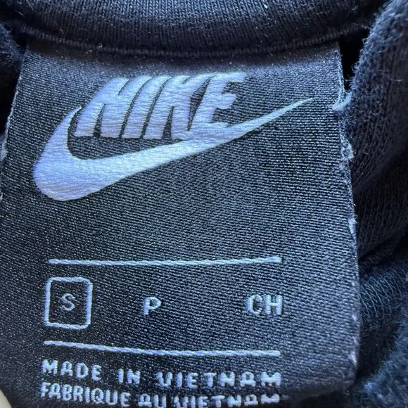 Nike Swoosh Mens Small Hoodie Black Pullover Spell Out Logo Sportswear Excellent - Picture 7 of 9